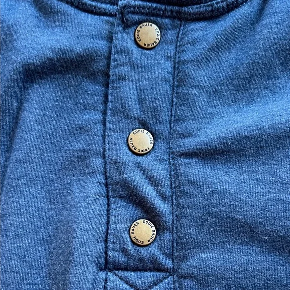 Eddie Bauer Men's large Black Henley Shirt - Picture 3 of 10